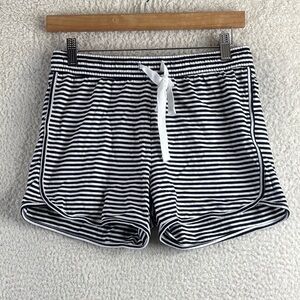 NWT Style & Co Womens Black White Striped Stretch Elastic Waist Shorts Size XS